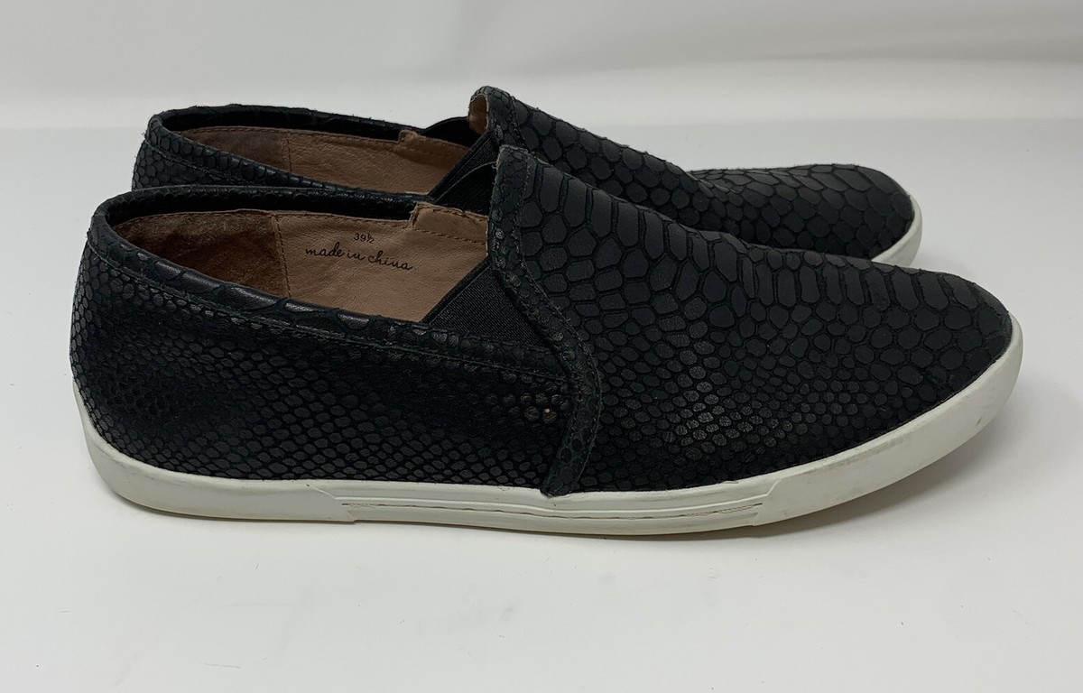 JOIE Kidmore Croc-embossed Slip On Sneakers Black Size 39 1/2