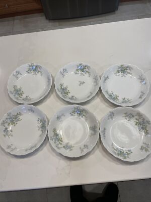 Set 6 Antique Charles Ahrenfeldt Limoges France Depose Bowls (Stamp 1884-1930)