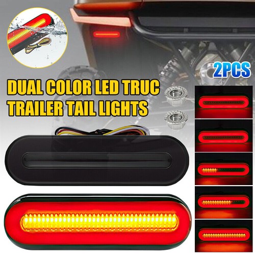 2X 58LED Stop Flowing Turn Signal Brake Rear Tail Light Trailer Truck - Picture 2 of 14