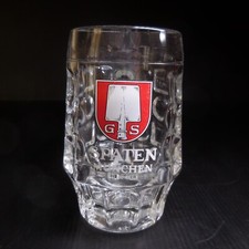 Chope bière verre GS SPATEN MÜNCHEN vintage art déco table bar Fine Italie N8157
