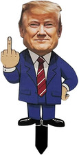 WVT Trump Yard Sign 2024 President Trump Middle Finger Yard Sign Funny Lawn Sign