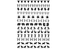 Mini Desert Bits 135 pcs 0.25 Inch Black Fused Glass Decals