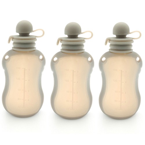 5PCS Silicone Reusable Breastmilk Baby Breast Milk Storage Bags Food Pouches AU - Picture 20 of 24