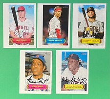 2022 TOPPS HERITAGE 1973 PIN UP OVERSIZE BOX LOADER LOT 5 DIFFERENT TROUT HARPER