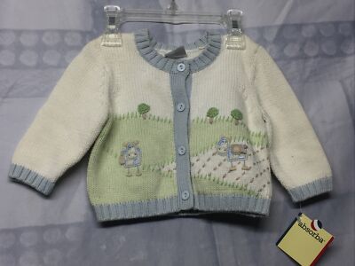 Absorba Baby Toddler Long Sleeve Crew Neck Button Down Pullover Sweater Size 3M