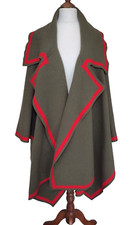 Stunning Burberry Cape Poncho One Size Green & Red Wool Cashmere