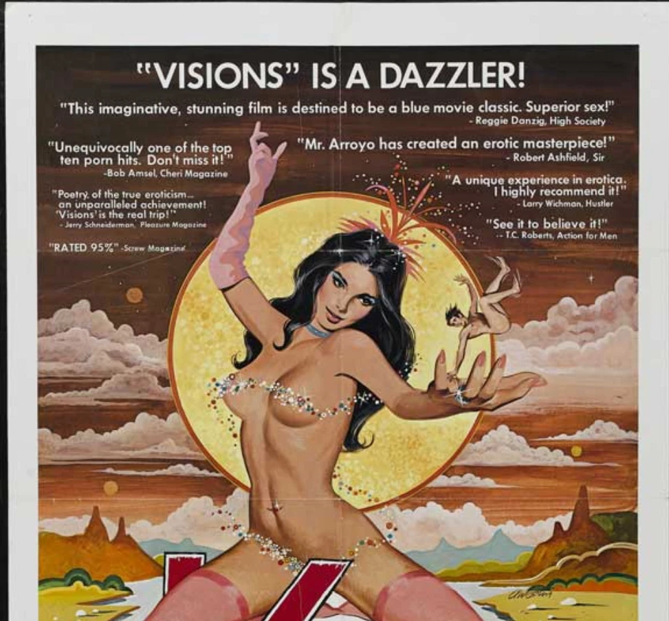 Visions (1977) Style-A Vintage 70s Chuck VIncent Adult Porn Movie Poster  27x40" | eBay