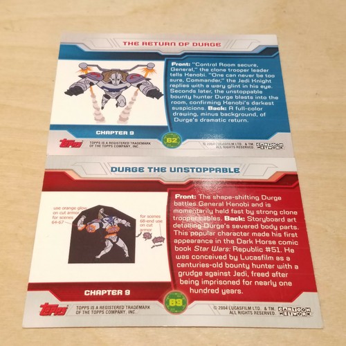 Star Wars Trading Cards Clone Wars 2003-2005 Series Set of 10 Swanky Barn - Picture 5 of 12