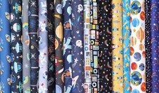 Space Cotton Fabric Galaxy Astronaut Planets Star Universe Patchwork Craft 