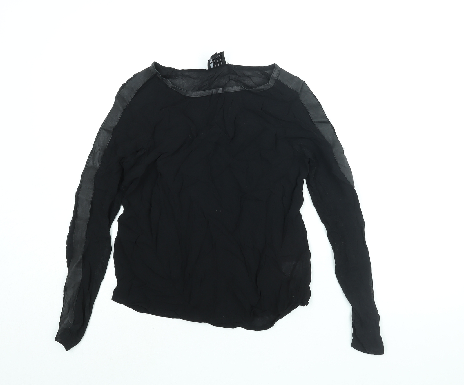 AMES Womens Black Viscose Basic Blouse Size 6 Boa… - image 1