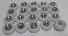 Lot of 20  .75" / 19mm Diameter Plastic Wheel Slide Closet Door Rollers