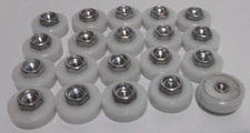 Lot of 20    .75" / 19mm Diameter Plastic Wheel Slide Closet Door Rollers  