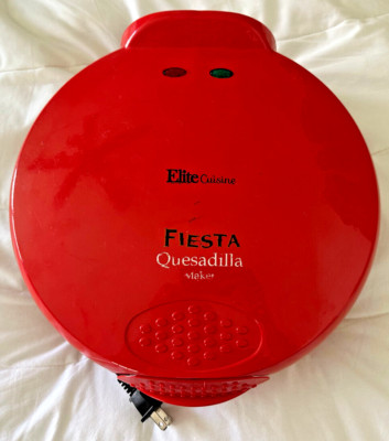 ELITE CUISINE FIESTA QUESADILLA MAKER 12'' ROUND RED EQD-118 mexico