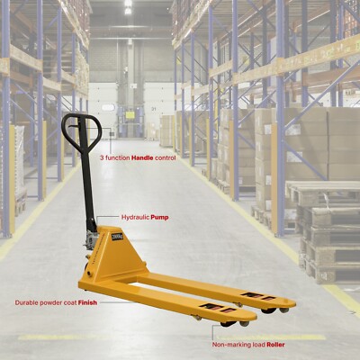 WASSERMANN LIFT Manual Hand Pallet Jack 48 X 21'' Fork 4400 Lb  Truck Pickup Only