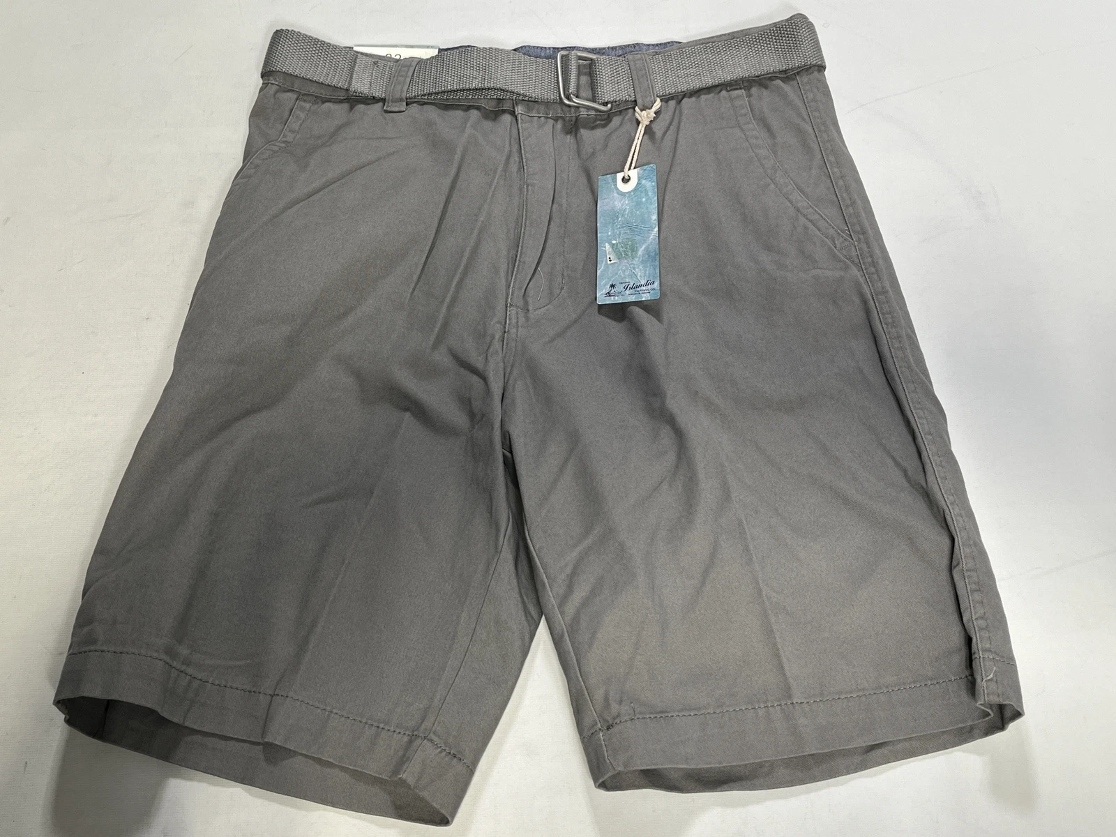 Mens Islandia Gray Cargo Shorts Size 32W NEW