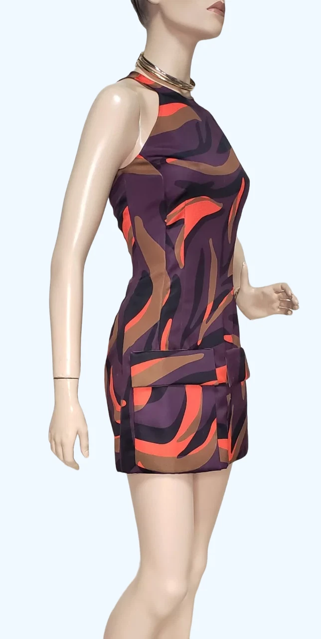 Abito militare viola Versace Look #37 S S 2016 38 2