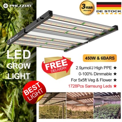 PHLIZON 450W Full Spectrum w/ Samsung281b LED Grow Light Commercial Lampe Flower