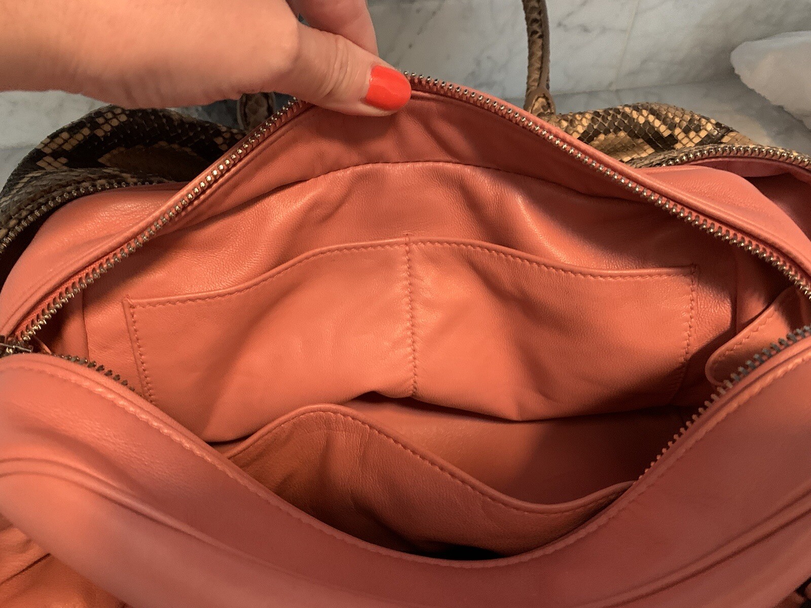 Prada Pink Python Inside Bag Rare - image 11