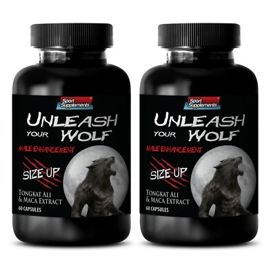 Male Sexual Enhancer Pills - UNLEASH YOUR WOLF 2170mg - 2 Bottle 120 Capsules