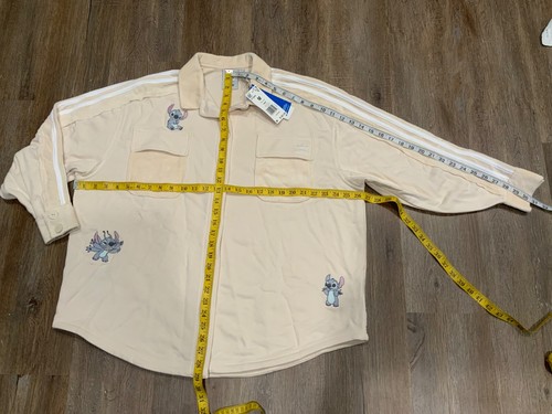 NUOVO cardigan donna Adidas Originals Disney Lilo & Stitch beige HT3945 taglia M - Foto 6 di 11