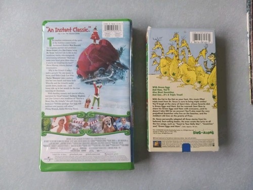 HOW THE GRINCH STOLE CHRISTMAS- JIM CARREY- VHS + Green Eggs And Ham VHS Vintage - Picture 5 of 5