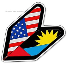 Wakaba Leaf Usa American Antigua Flag Jdm Racing Drifting Vinyl Sticker Decal