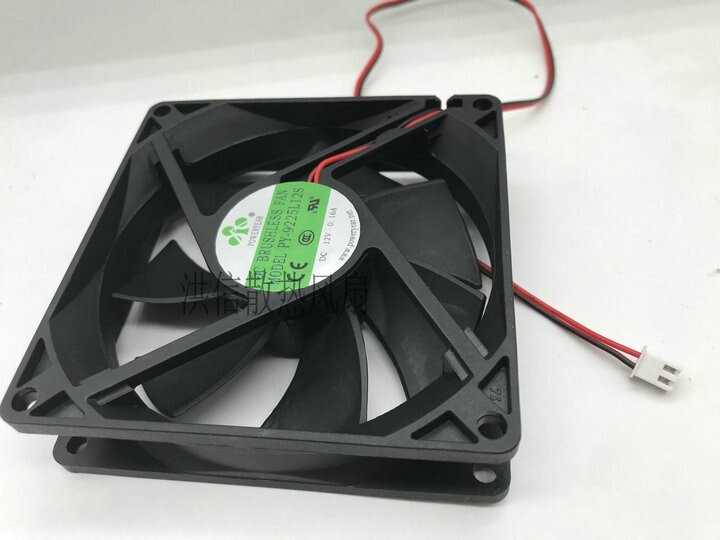 POWERYEAR 12CM Cooling Fan - DC12V 0.35A 2-Wire Computer Fan