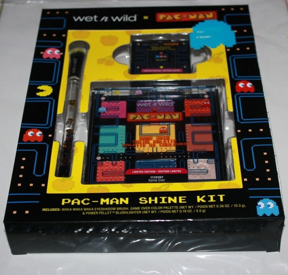 Wet n Wild X Pac Man 3 Piece Shine Kit ~Limited Edition~ New Sealed