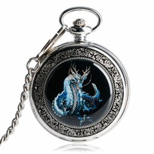 Evil Dragon Mechanical Pocket Watch Vintage Steampunk Hand Winding Fob Watches