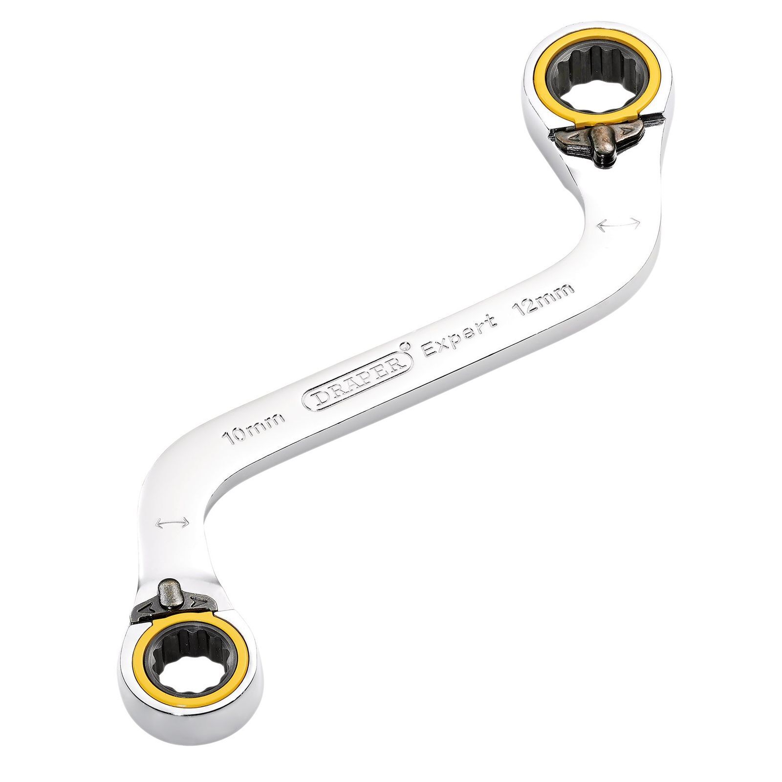 Draper 10X12mm S Ratchet Span 03942 Hi-Torqã Double Ring Ratchet S-Shape Spanners - Image 2