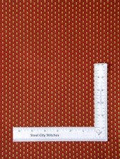 Reproduction Fabric Circles Brick Red Baltimore Album Cotton Andover By The Yard