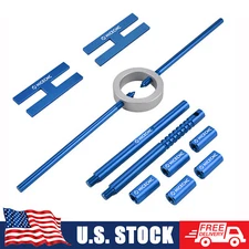 Universal Motorcycle Suspension Fork Spring Compressor Kit Bleeding Tool Set