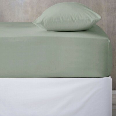 Extra tief 25cm Spannbettlaken Pflegeleicht Bügelfrei King Bett Matratzen Laken Grün