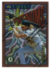 1996 Topps Finest Baseball Phenoms - #159 - Jason Giambi - Oakland Athletics