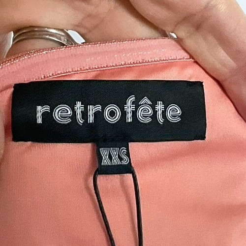 Nuevo con etiquetas Vestido Retrofete Kaiser, en albaricoque, talla XXS, 95% poliéster, 5% spandex - Imagen 14 de 20