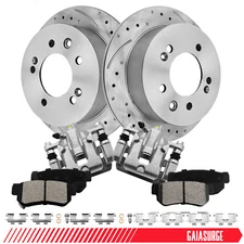 Rear Disc Brake Caliper Rotors And Pads Kit For Hyundai Elantra 2007 - 2009 2010
