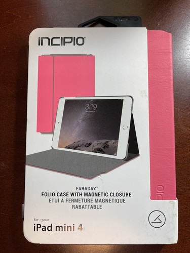 Incipio Faraday Folio Case with for Apple iPad Mini 4 - Pink + Grey Case too! - Picture 2 of 4