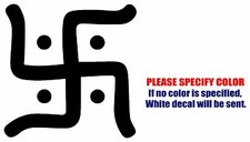Hinduism Swastika Graphic Die Cut decal sticker Car Truck Boat Window Wall 6"