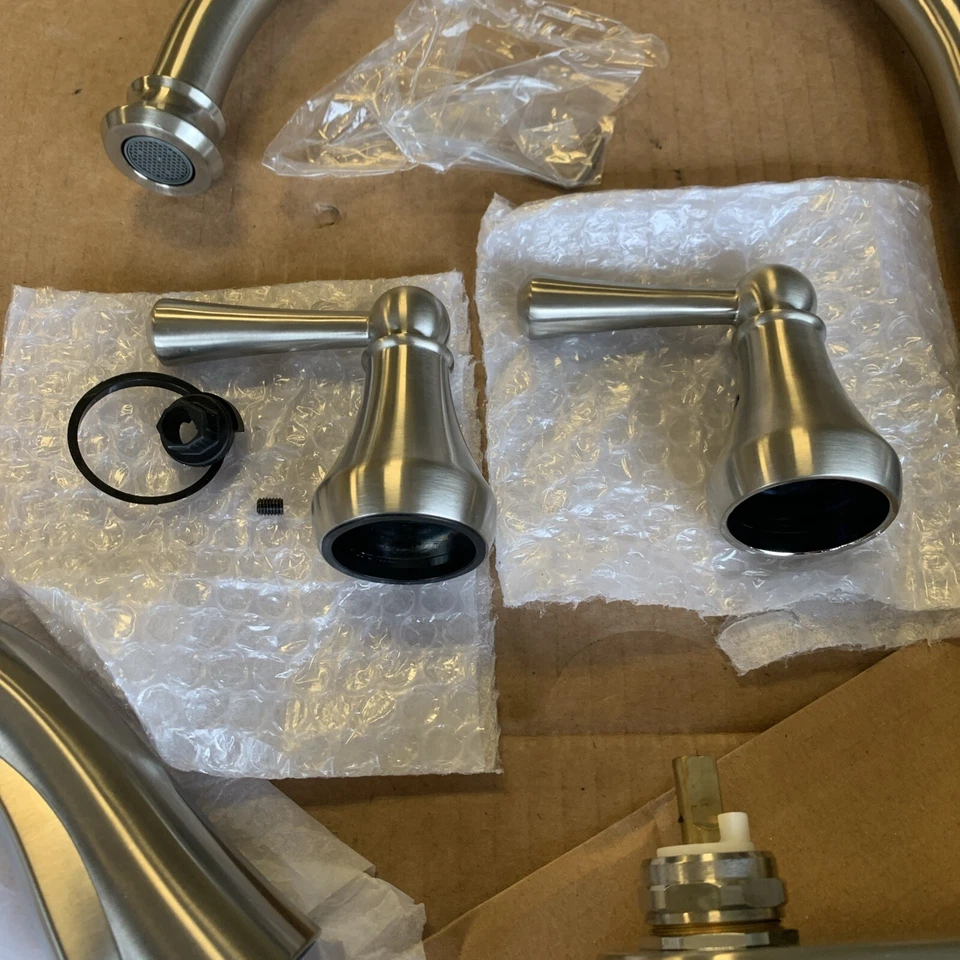 Delta 21902LF-SS Lewiston Two Handle Kitchen Faucet with Spray in Stainless - Image 4 of 4