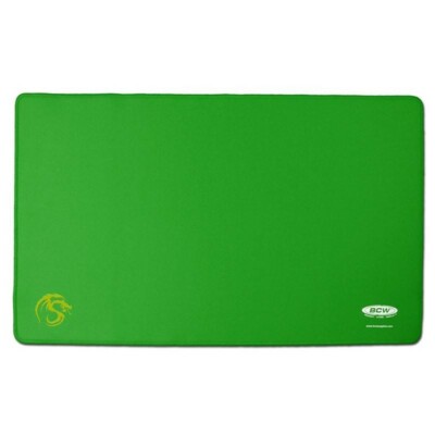 BCW Dragon Green Playmat Stitched Edg Protect Gaming Cards CCG Artwork Washable