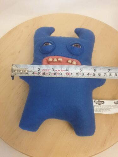 9" Fuggler Funny Ugly Monster - SIR HORNS ALOT - Blue Soft Plush Toy Pink Mouth - Picture 11 of 12