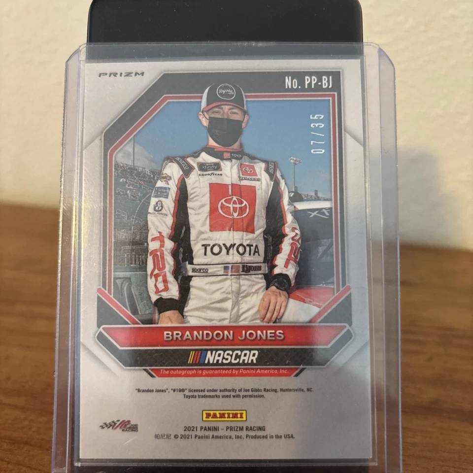 2021 Panini Prizm - Patented Penmanship Purple Velocity Prizm Brandon Jones /35 - Image 2 of 2