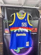 Authentic Mitchell & Ness Denver Nuggets #55 Dikembe Mutombo 1991-92 NBA Jersey