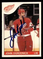1985-86 O-Pee-Chee John Ogrodnick #70 Autographed Signed Auto Detroit Red Wings