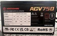 AresGame AGV750 80 Plus Bronze 750W
