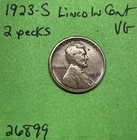 1923 S Lincoln Wheat Cent / Penny 1c Vg Very Good 2 Small Pecks See Pictures