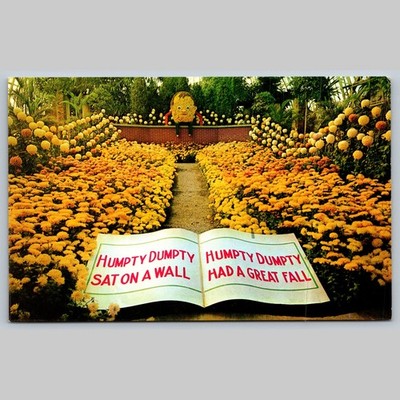 Postcard Floral Display Phipps Conservatory Pittsburgh PA Humpty Dumpty