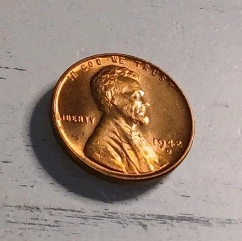1942-D BU Flashy Red Lincoln Wheat Cent ~ Free Shipping! #3