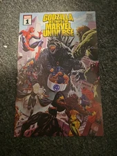 GODZILLA DESTROYS THE MARVEL UNIVERSE #1 (2025) COVER A MARK BROOKS NM