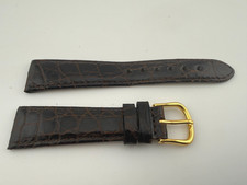 Crocodile Watch Strap DeBeer Paris 18mm Brown Genuine New 101